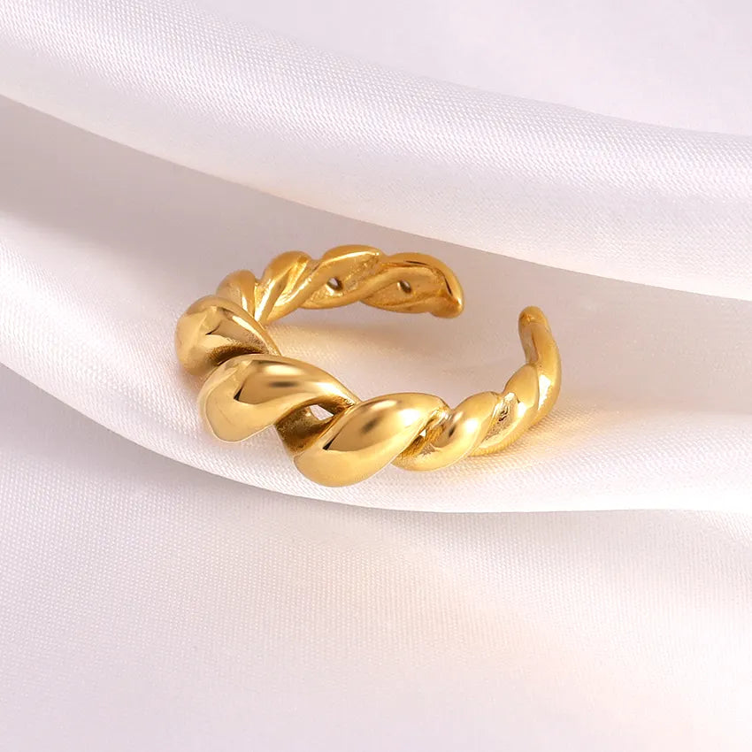 Real Twisted Dome Ring Croissant Ring Rope Ring Jewelvers