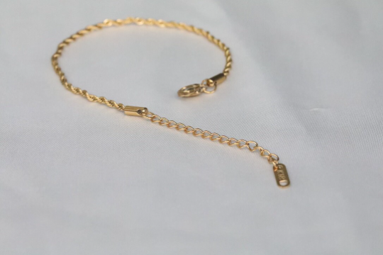 18K Gold-Filled 2mm Rope Bracelet