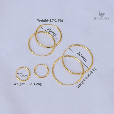 18K Gold-Filled Simple Hoop Earrings | 925 Sterling Silver