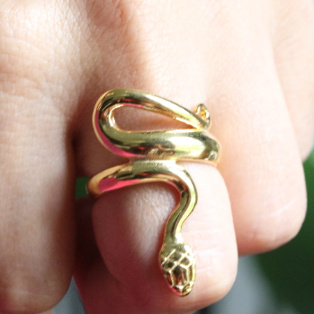 18k Gold-Filled Snake Warp Ring