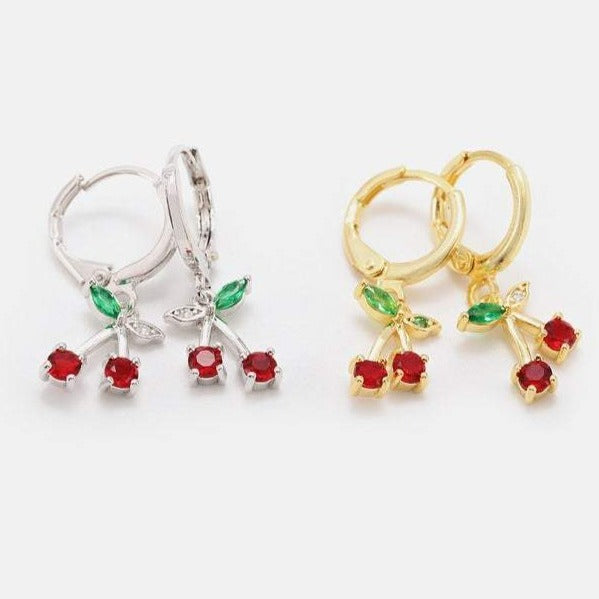 18K Gold-Filled Cherry Earrings – Jewelvers - Main Image