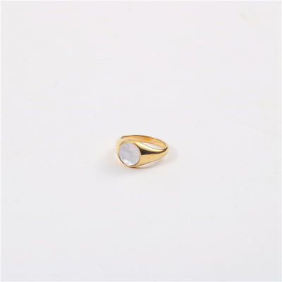  Shell Ring Round Gold filled