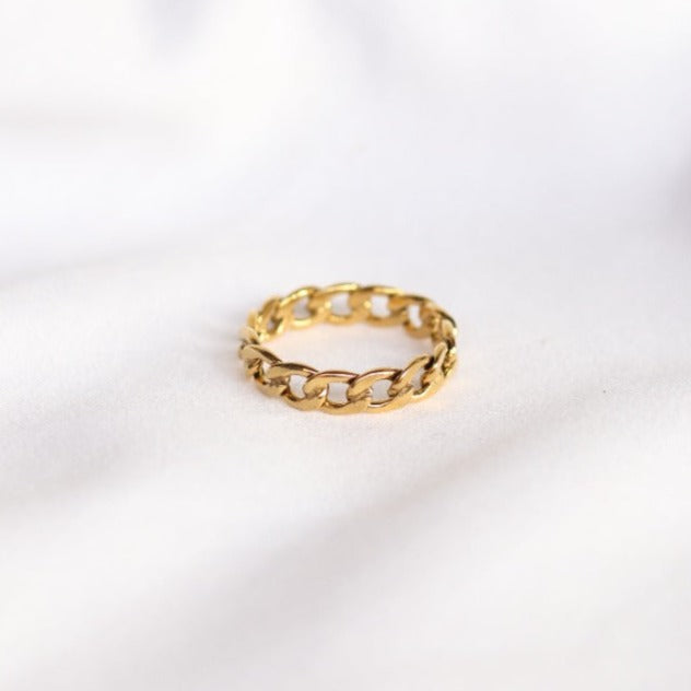 18K Gold-Filled Dainty Cuban Link Ring