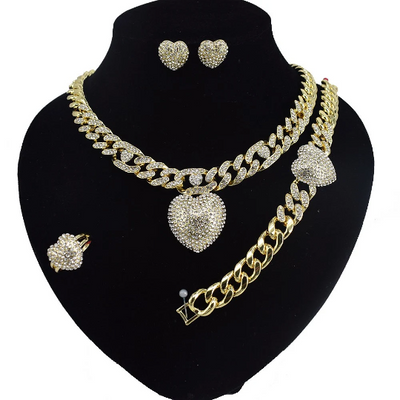 18k gold filled XO link jewelry set