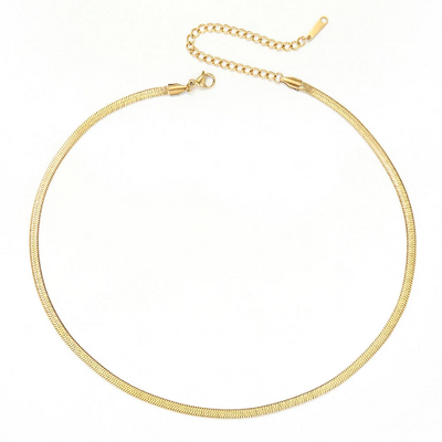 14k Gold Filled Herringbone Necklace  for women