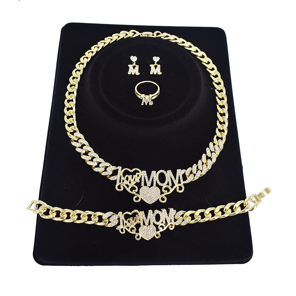 Xo Mom Necklace Set for Women