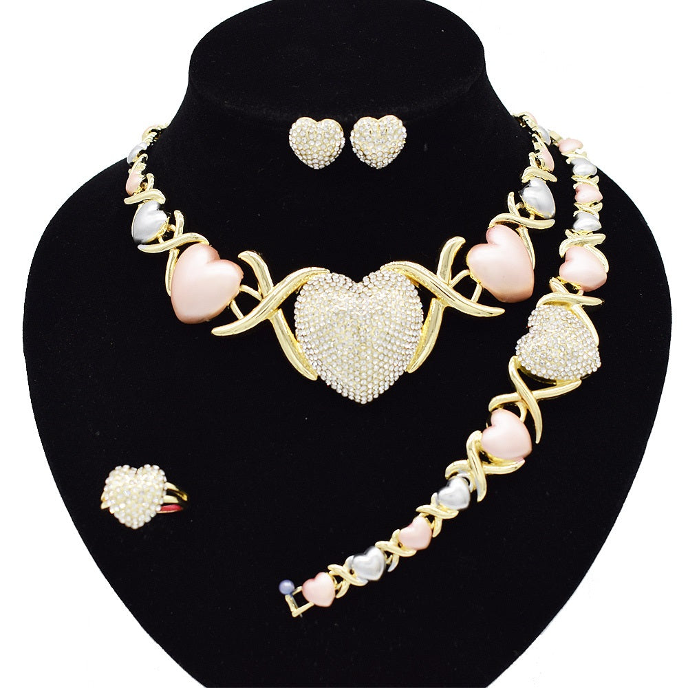XO heart necklace set for women 