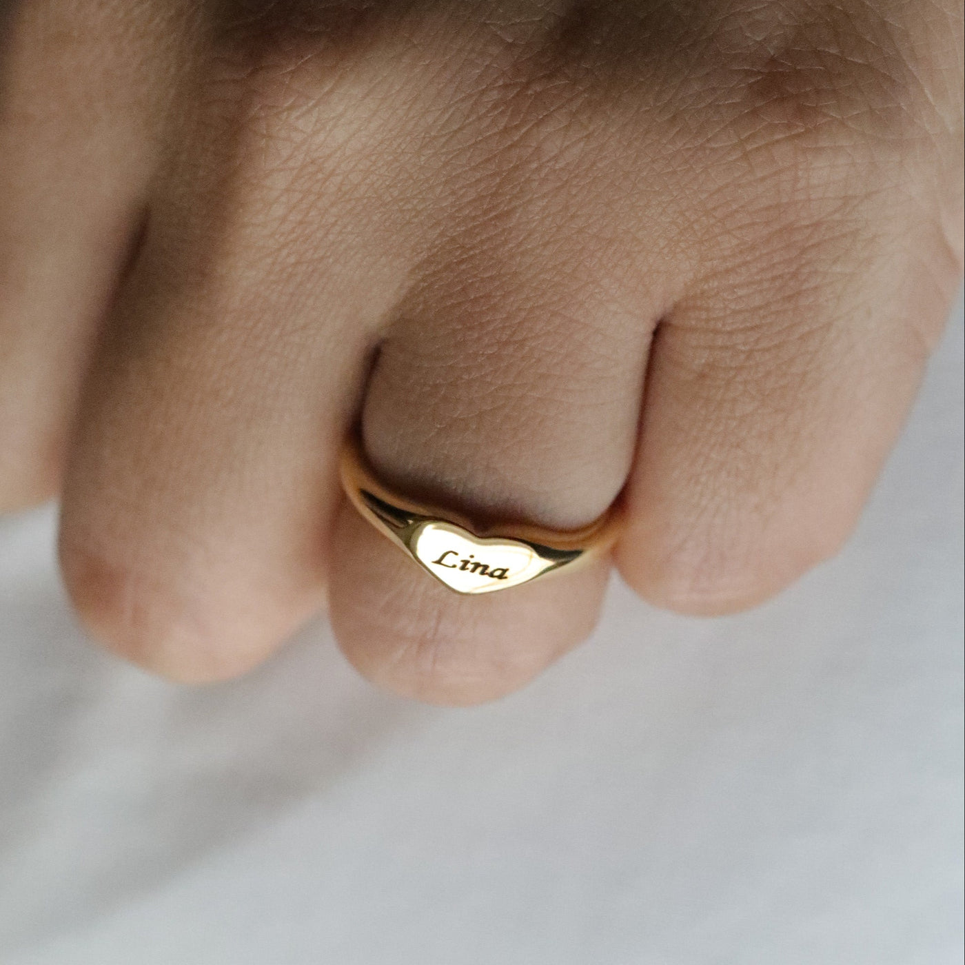 Heart Name Ring