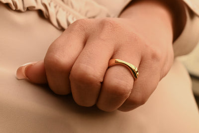 18K Gold-Filled Irregular Band Ring