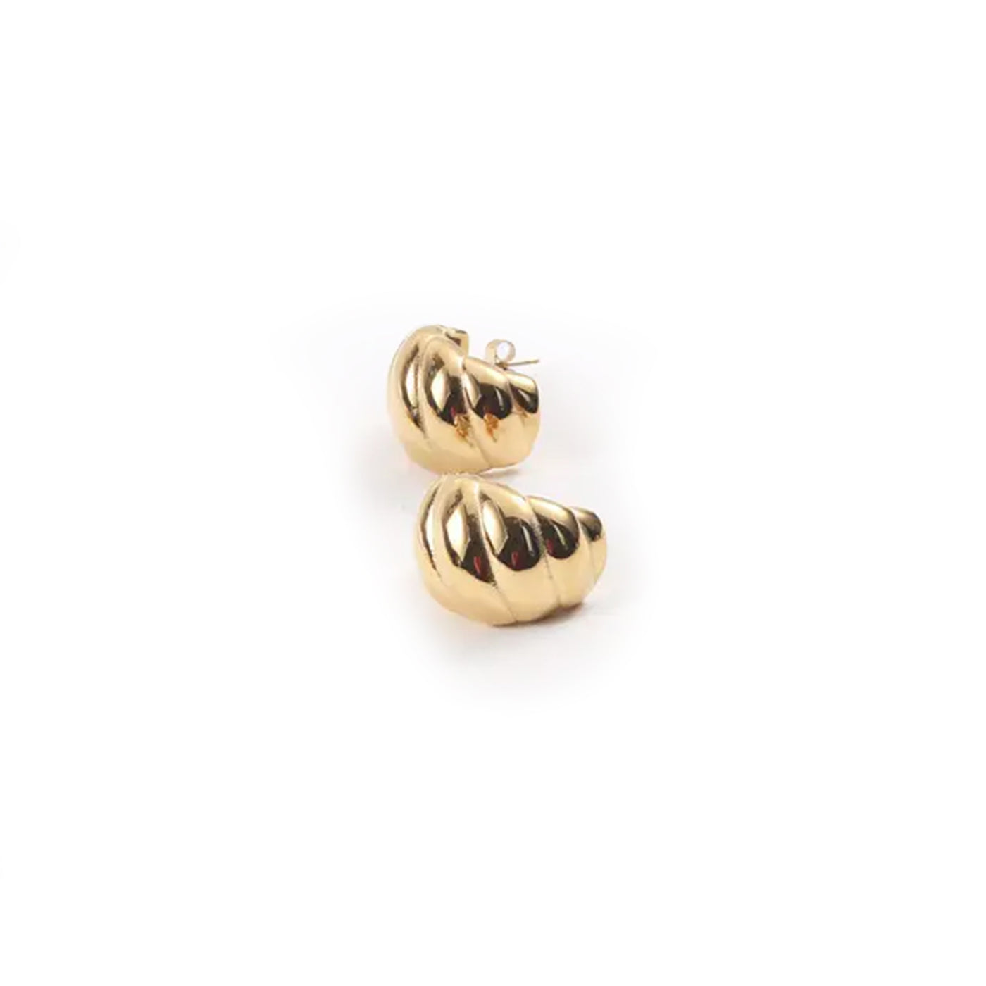 18K Gold-Filled Croissant Hoop Earrings