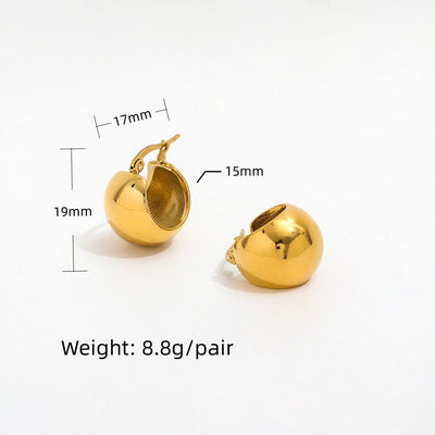 18K Gold-Filled Dome Earrings