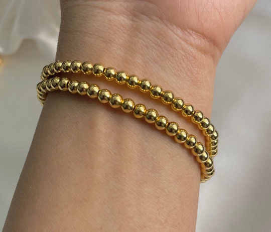 18K Gold-Filled Beaded Bracelet