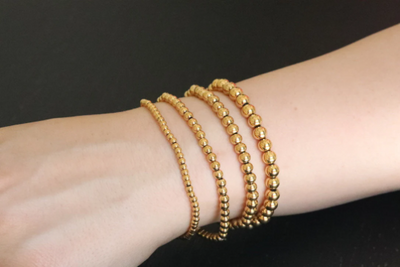 18K Gold-Filled Beaded Bracelet
