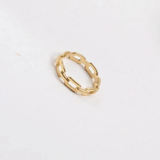 18k Gold-Filled Link Chain Ring