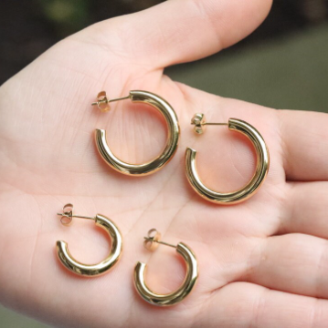 Thick Open Hoops