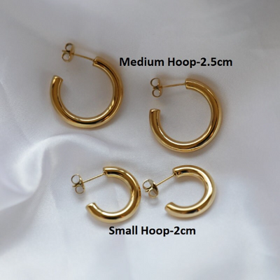 Gold Open Hoops