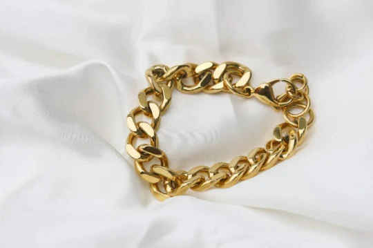 18K Gold-Filled Cuban Chain Bracelet