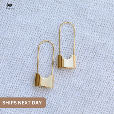 Gold Paddlock Earring