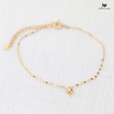 18K Gold-Filled Ball Pendant Anklet