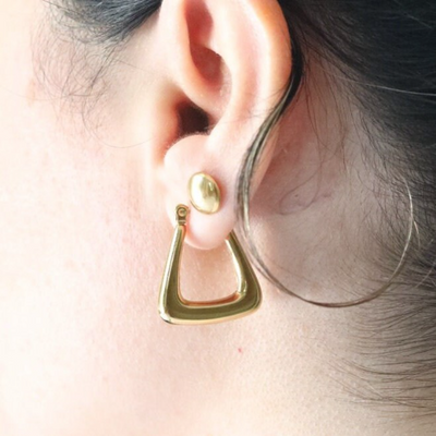 18K Gold-Filled Triangle Hoops