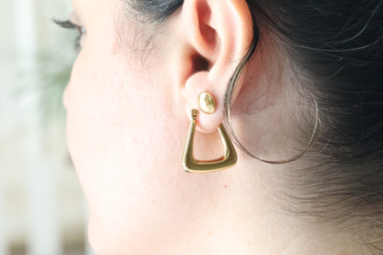 18K Gold-Filled Triangle Hoops