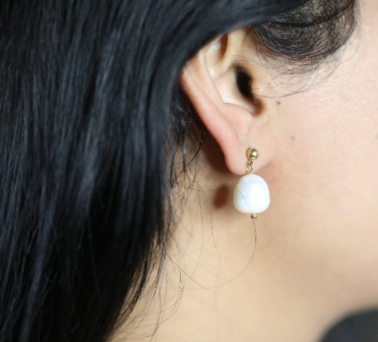 Dangle Pearl Earring | Pearl Earring | White Pearls