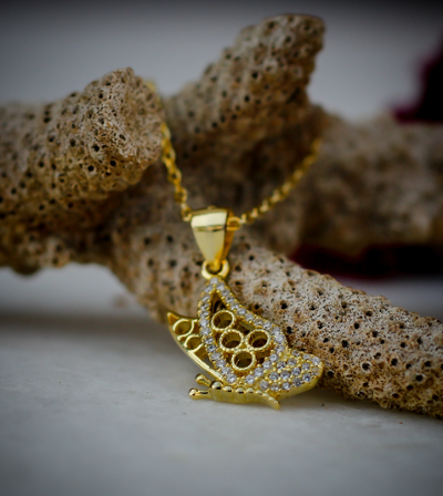 14K Gold-Filled Butterfly Necklace