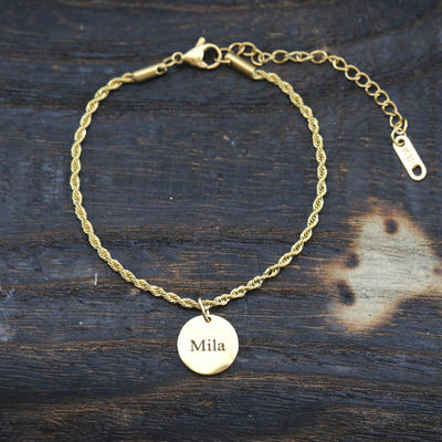 18K Gold-Filled Custom Name Bracelet