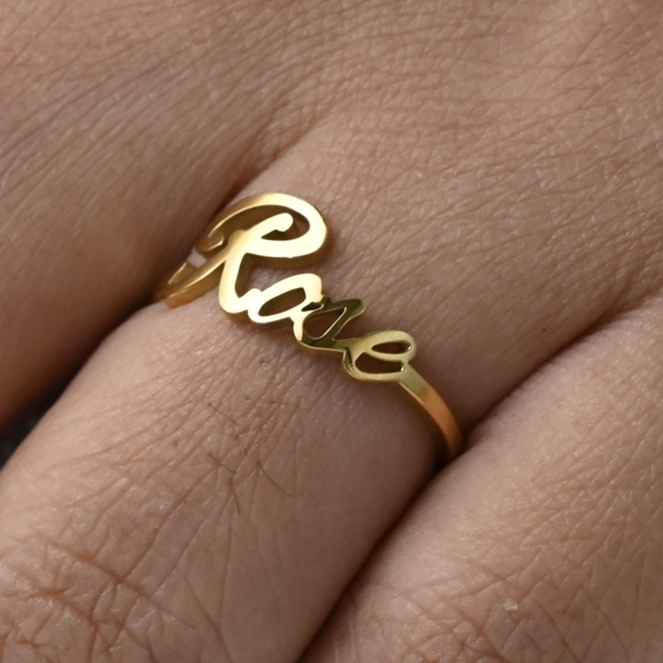 18K Gold-Filled Custom Name Ring • Personalized Name Ring