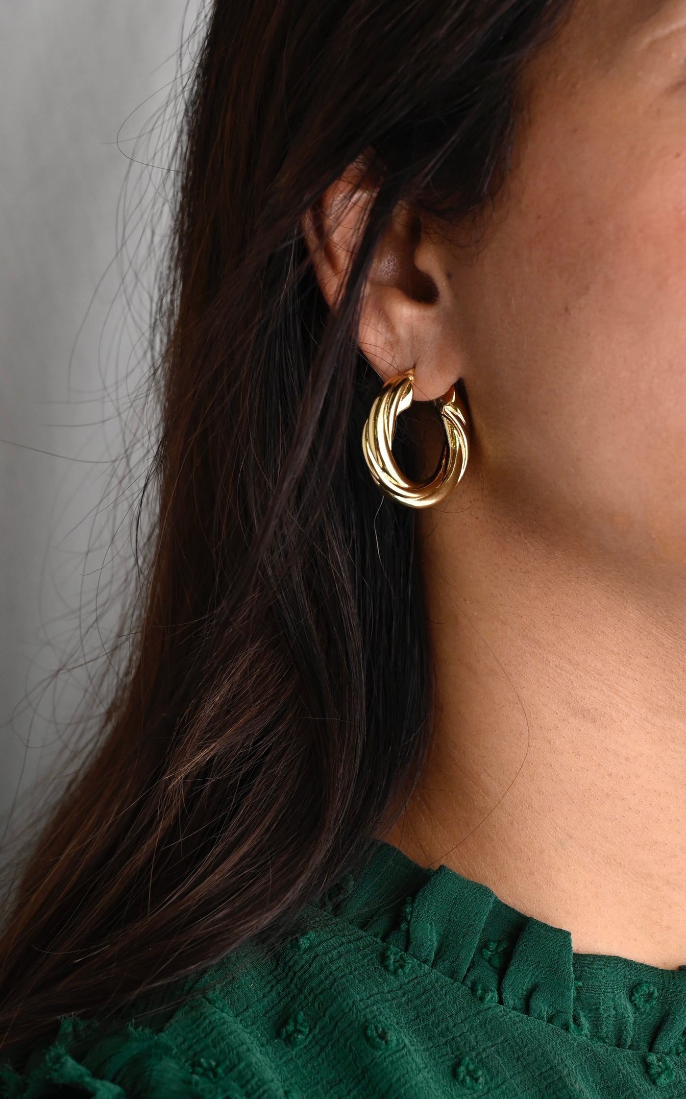 Heavy Twisted Hoop Earrings