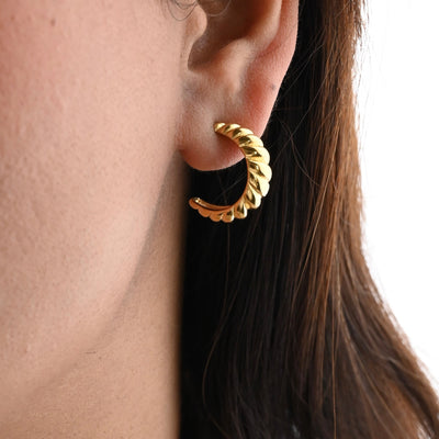 Dome Hoop Earrings