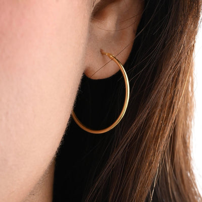 14K Gold-Filled Simple Hoop Earrings 