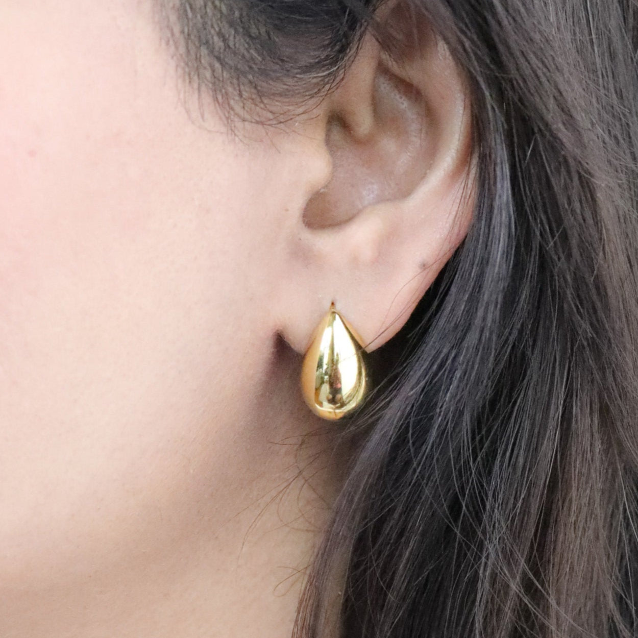 18K Gold-Filled Water Drop Stud Earrings