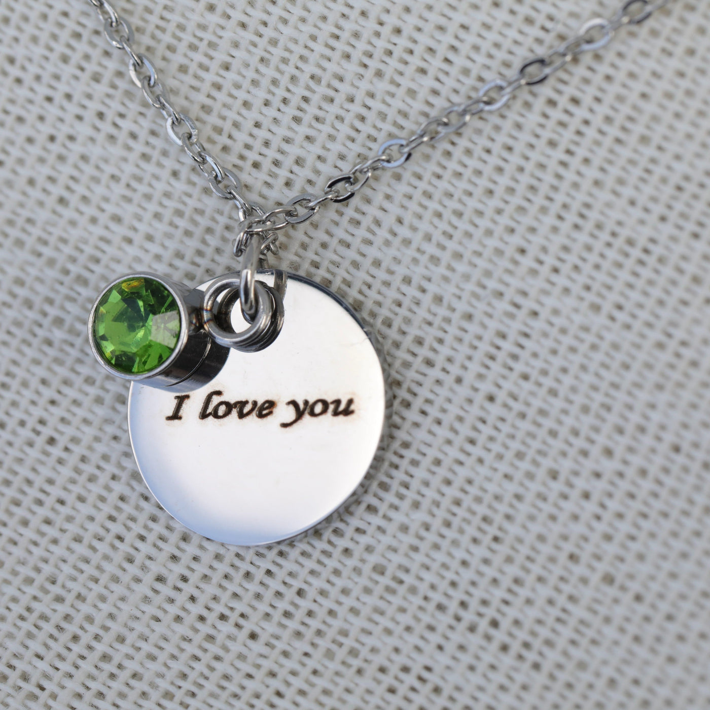 Silver Birthstone Necklace