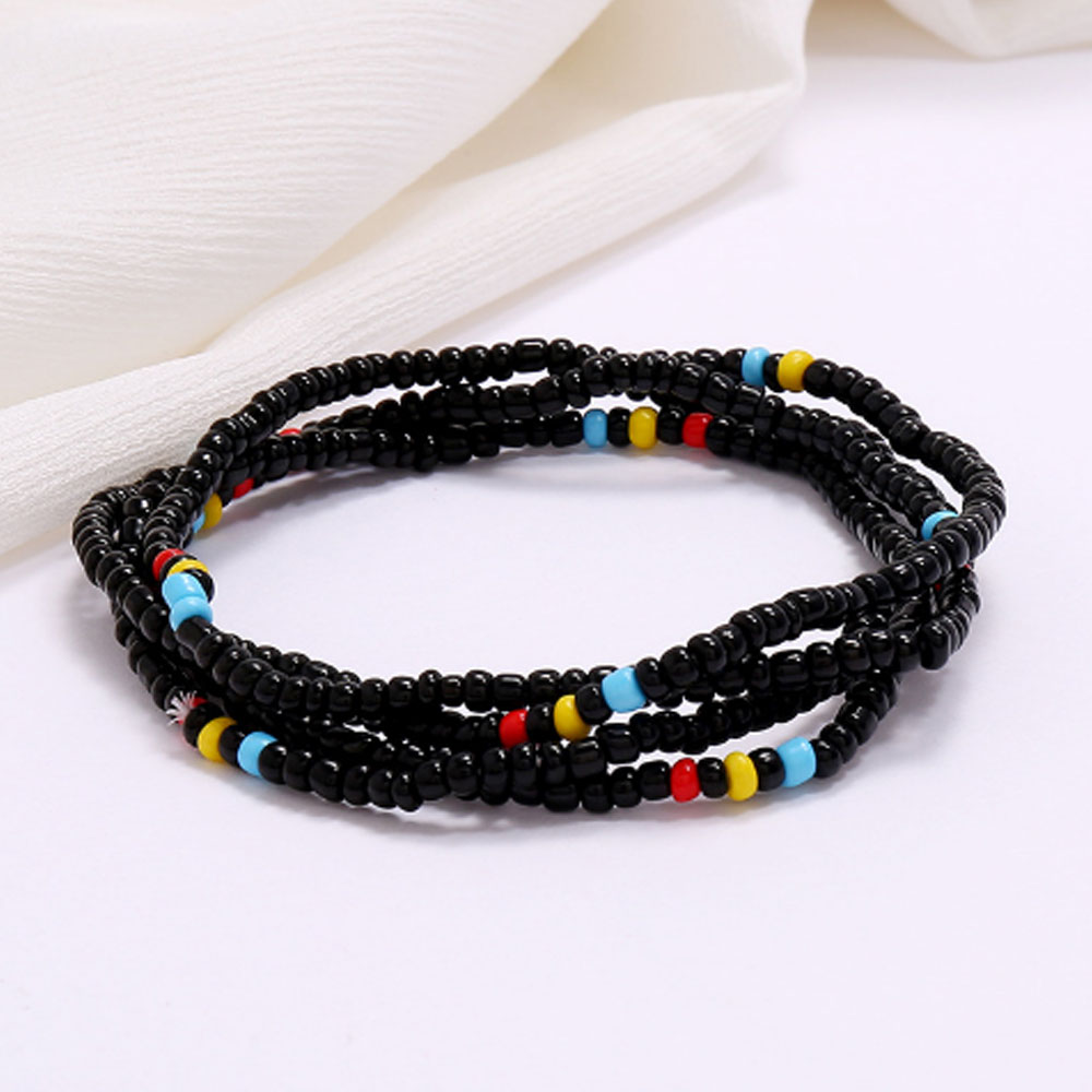 Black Slimming Elastic Waist Band | African Waist Beads