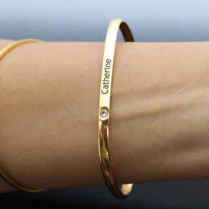 Gold Custom Bangle