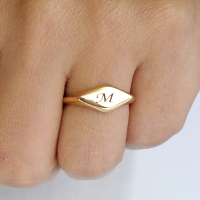 Gold Letter ring