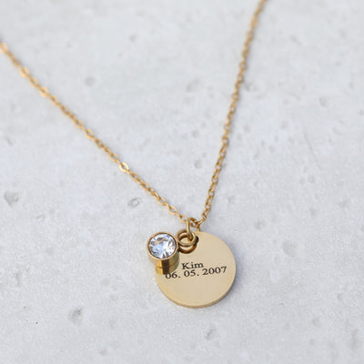 Gold Birthstone Necklace