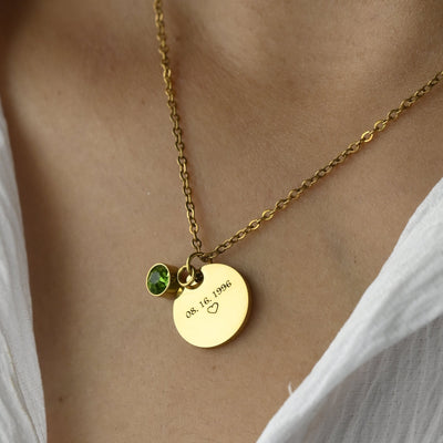 Gold Personalized Pendant Necklace