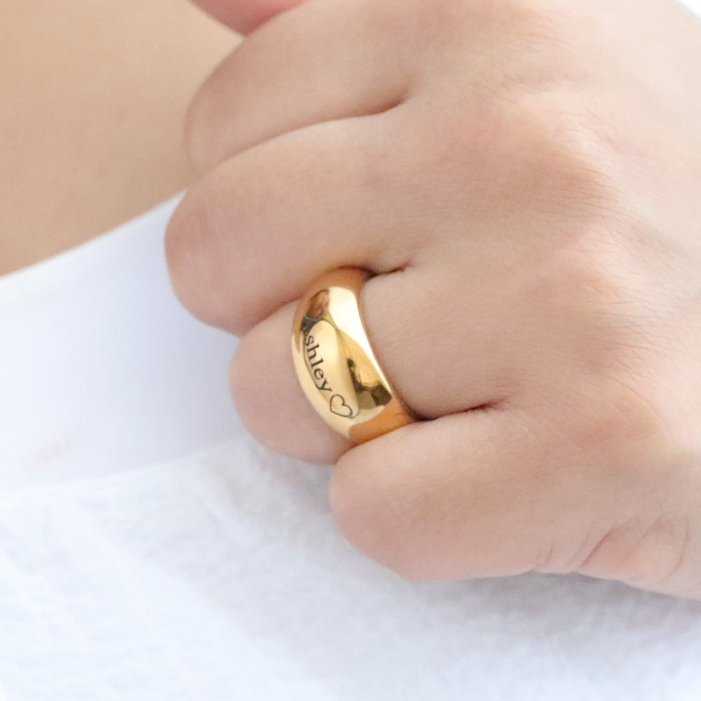 Gold Name Ring