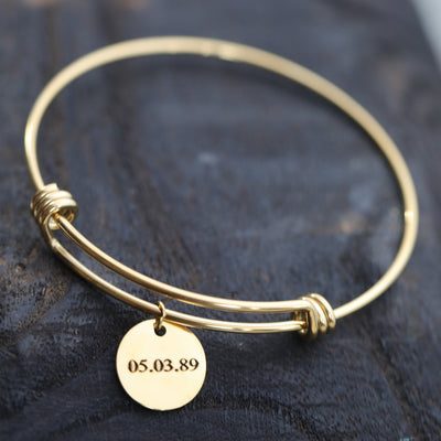 Date Disc Charm Bracelet