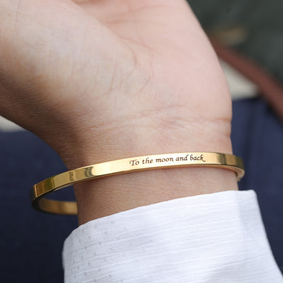 Gold Customized Engraved Bracelet