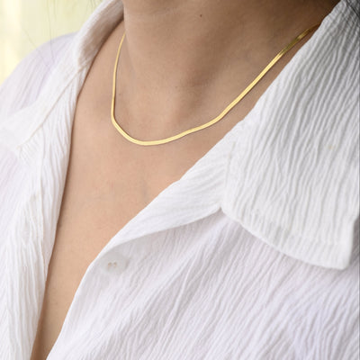 Gold Snake Chain Necklace