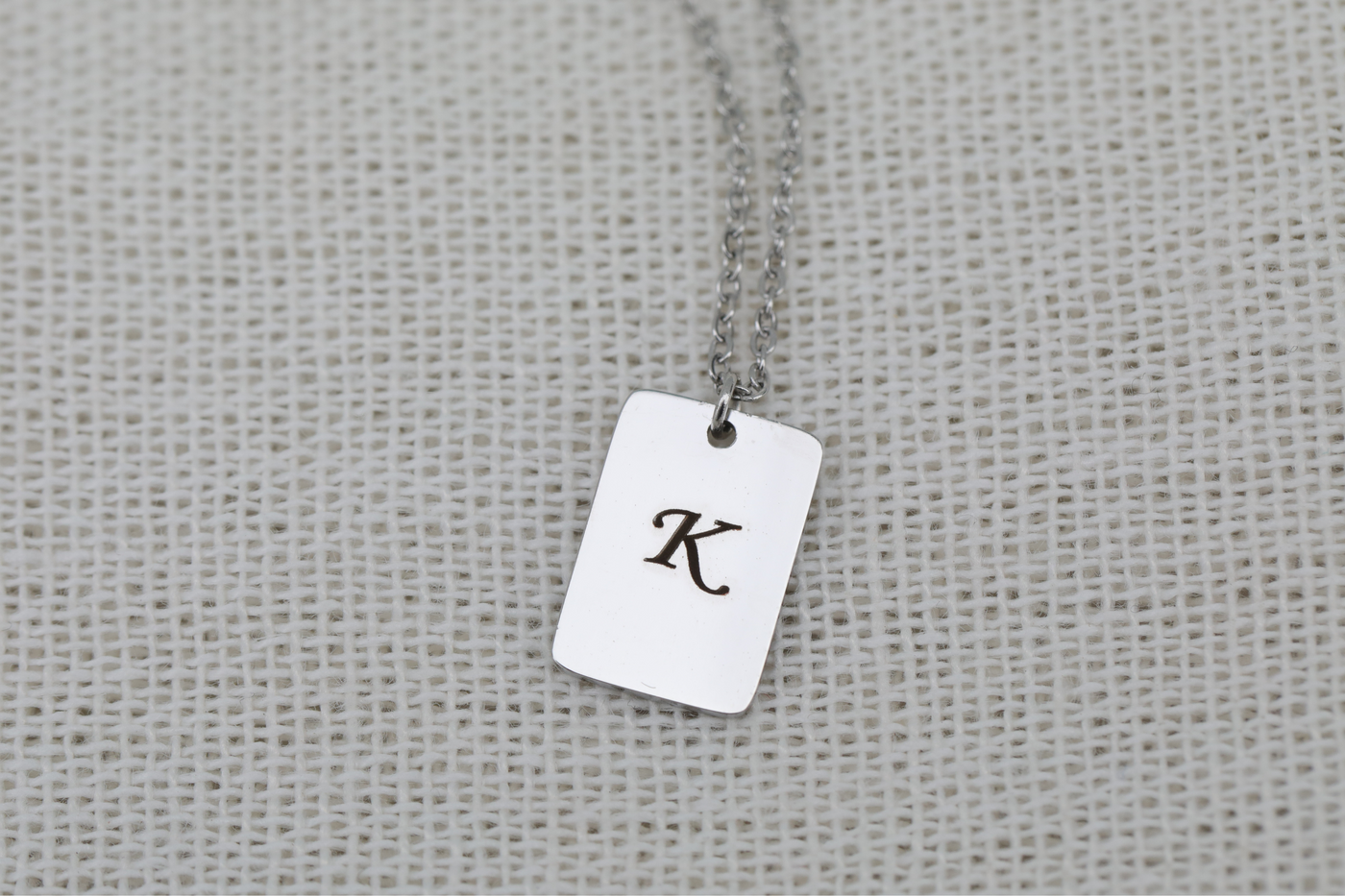 Custom Necklace | Personalized Necklace | Engraved Necklace | Silver Initial Necklace