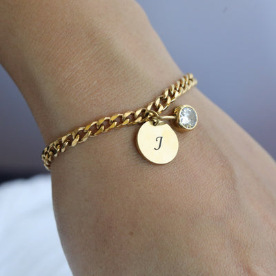 Personalized Gold Initial Bracelet