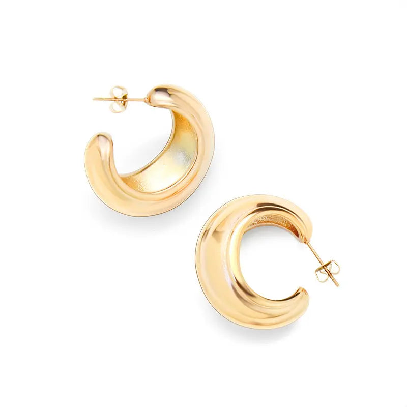 Shop Online 18K Gold Filled Dome Hoop Earrings