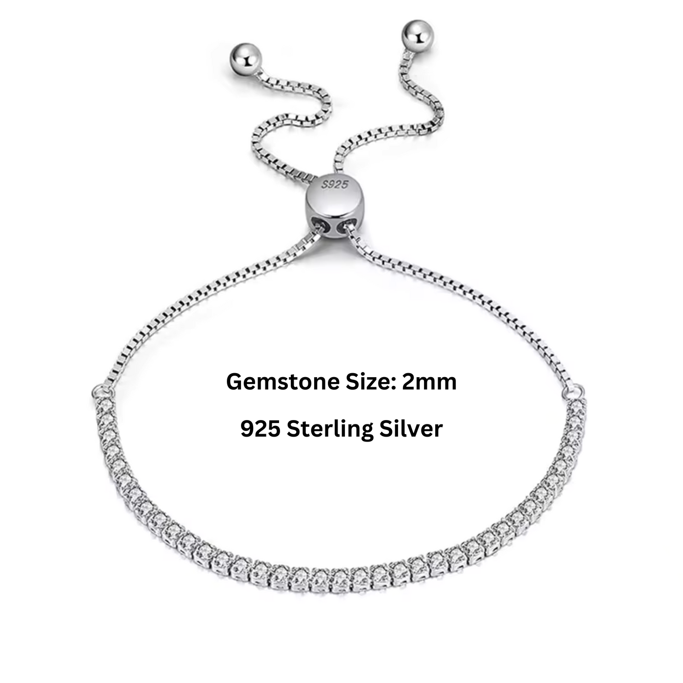 925 Sterling Silver Tennis Bracelet