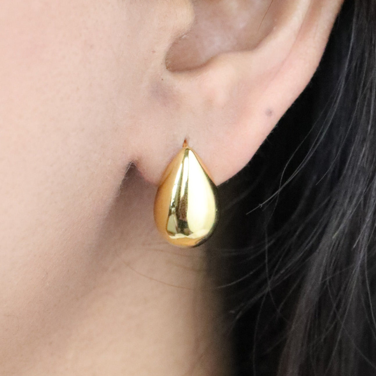 18K Gold-Filled Water Drop Stud Earrings | 925 Sterling Silver Stud Earrings