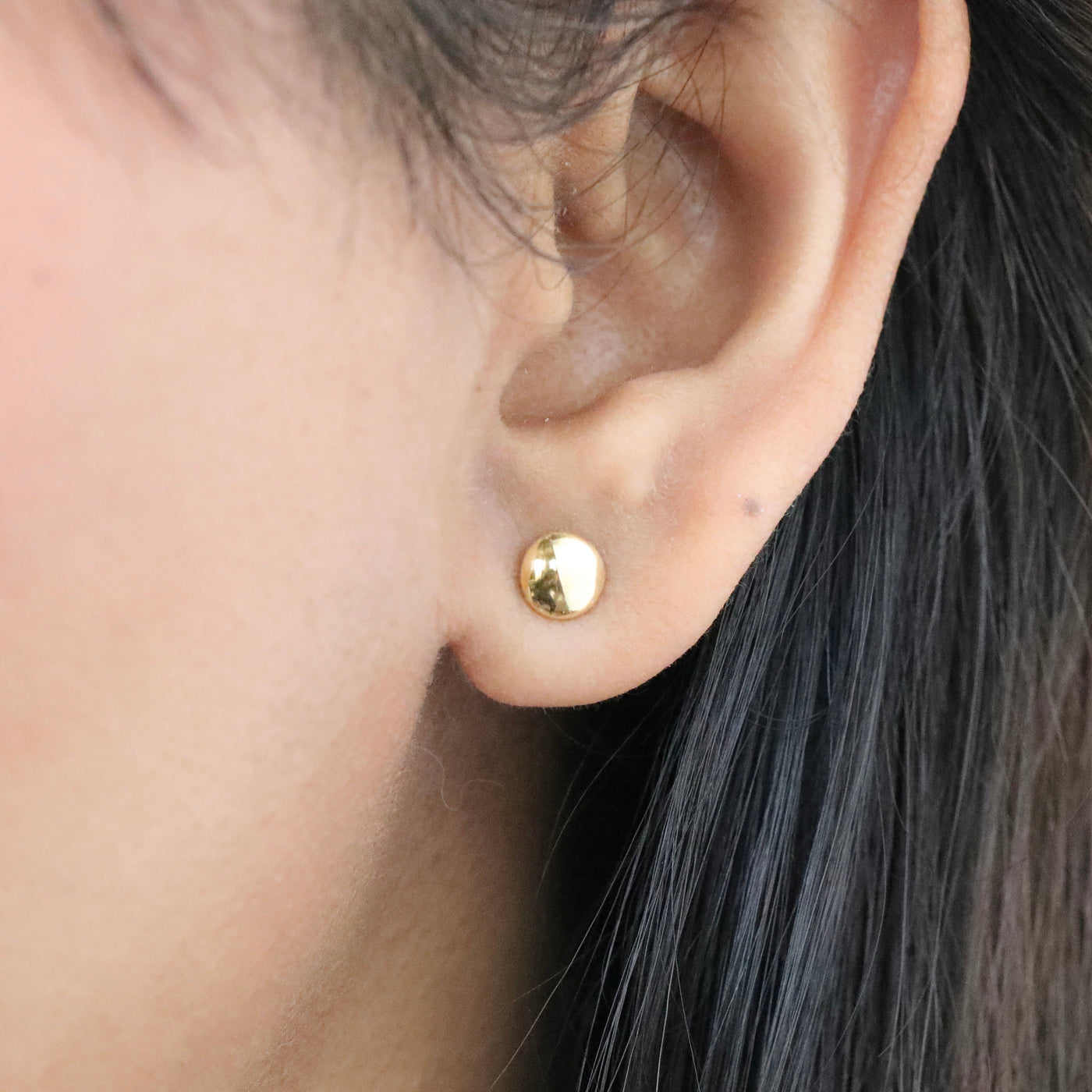 18K Gold-Filled Tiny Dot Stud Earrings | Dainty Ball Stud Earrings For Women