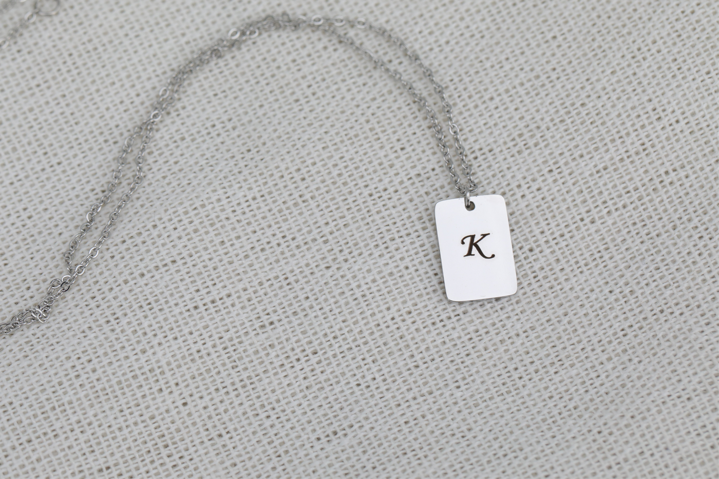 Custom Necklace | Personalized Necklace | Engraved Necklace | Silver Initial Necklace